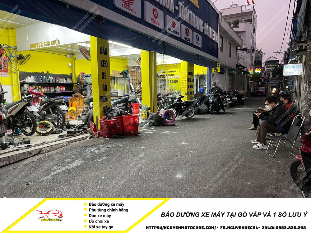 Bảo dưỡng xe máy tại Gò Vấp