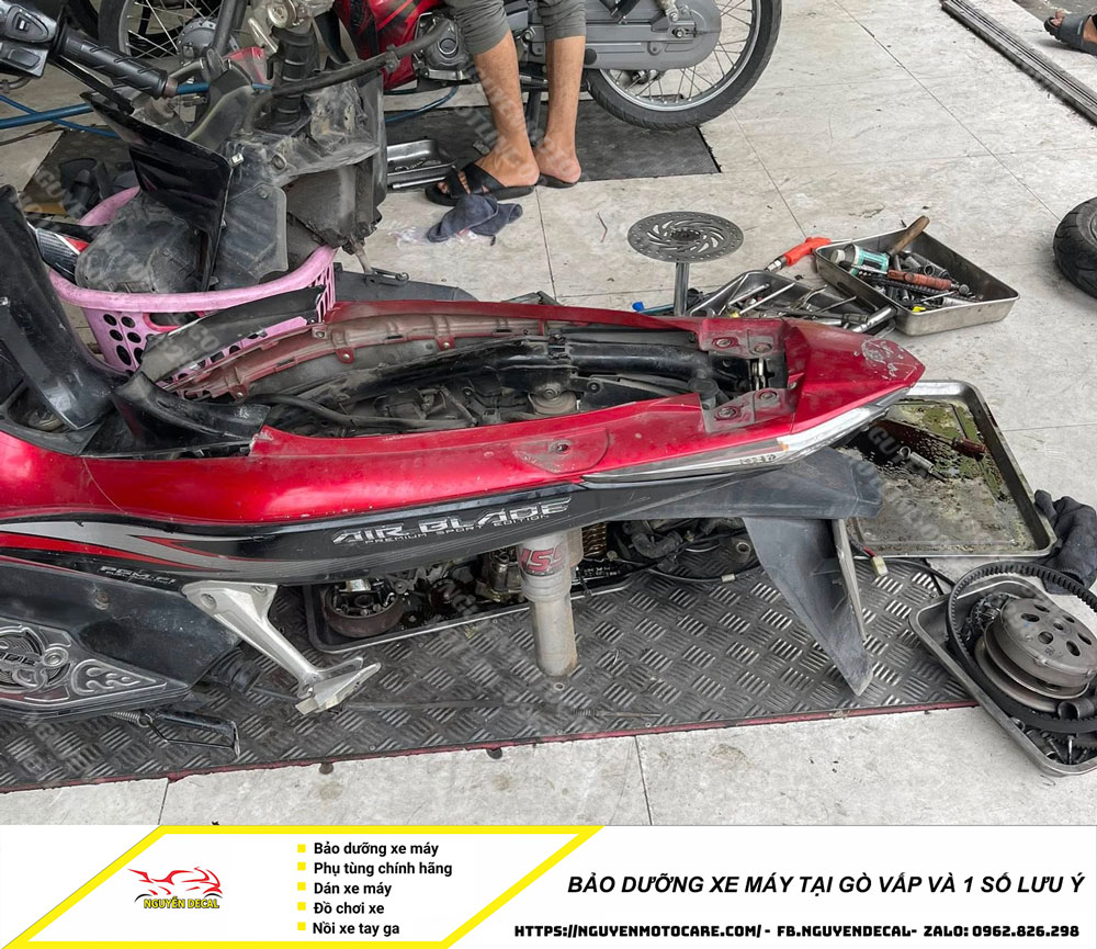 Bảo dưỡng xe máy tại Gò Vấp