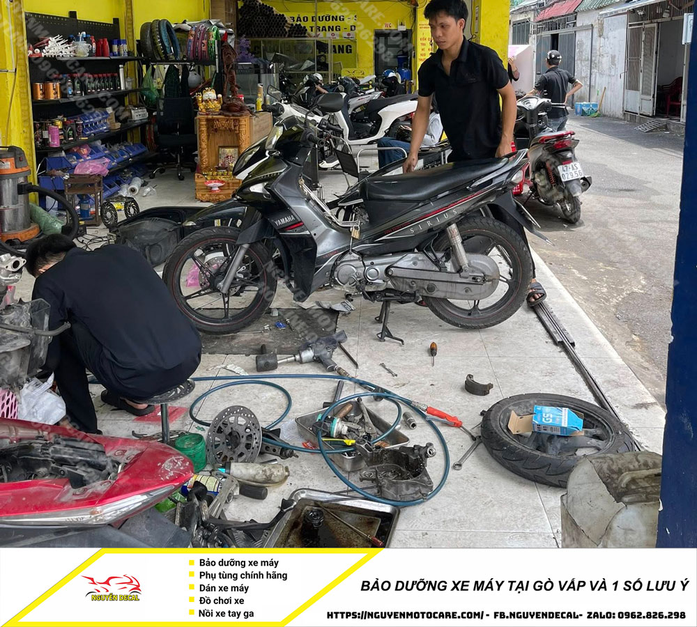 Bảo dưỡng xe máy tại Gò Vấp