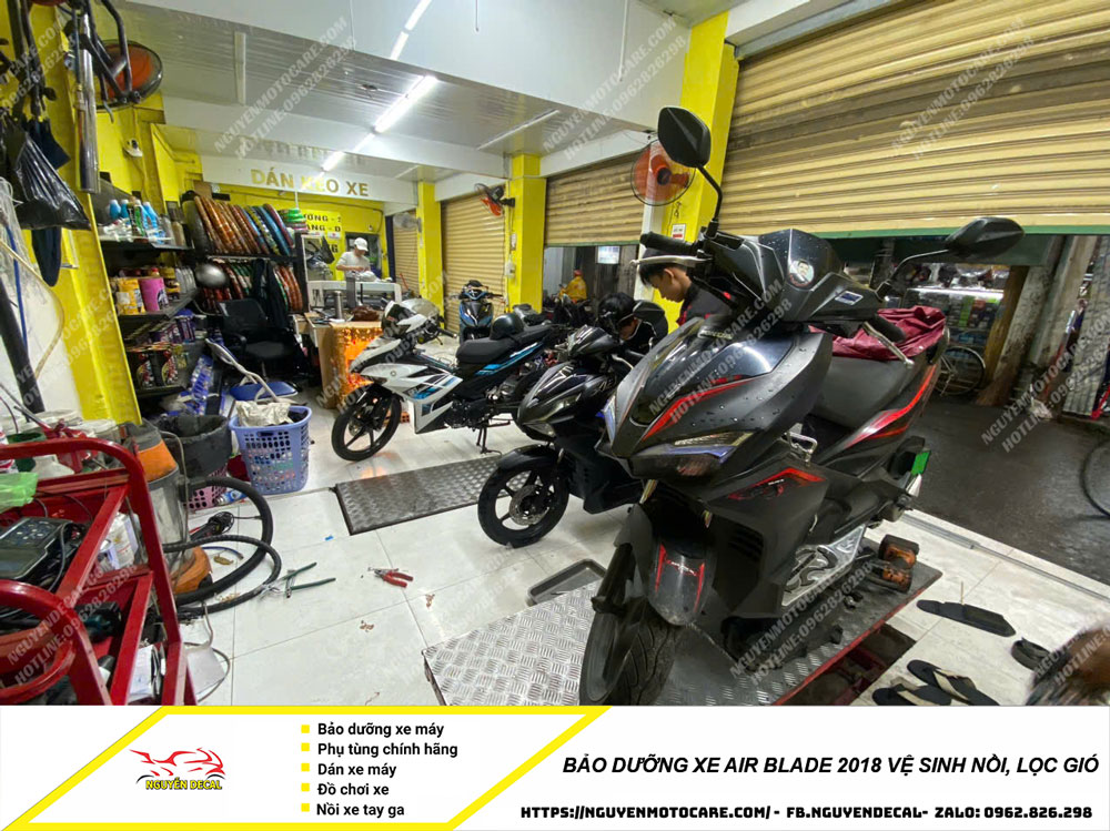 Bảo dưỡng xe Air Blade 2018