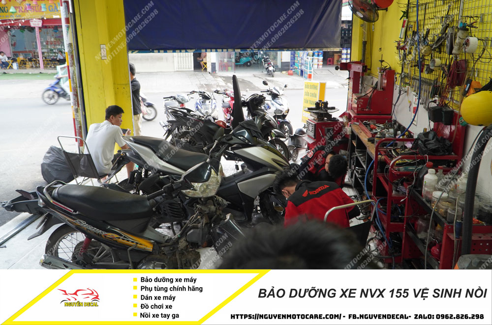 Bảo dưỡng xe NVX 155 vệ sinh nồi