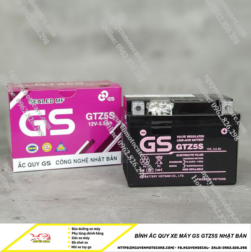 Bình ắc quy xe máy GS-GTZ5S