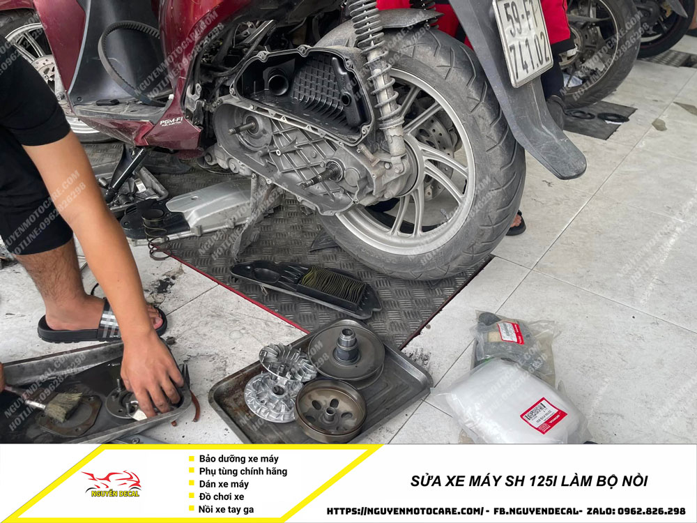 Sửa xe máy Sh 125i làm bộ nồi