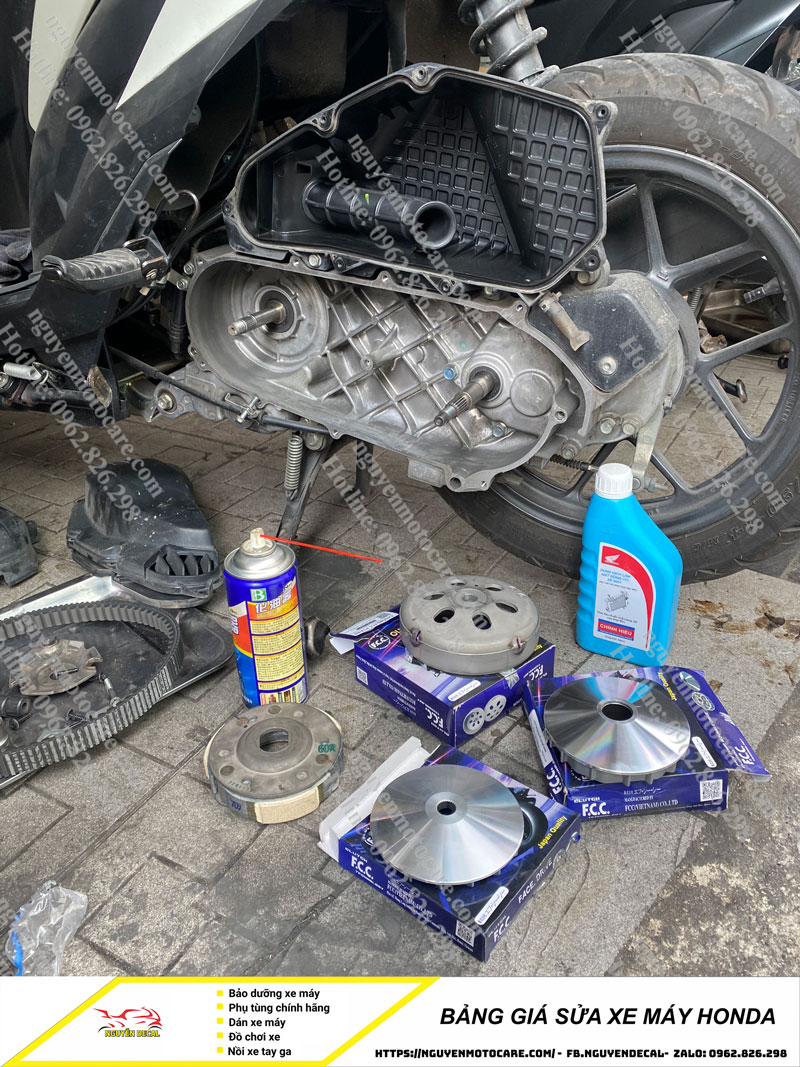 Bảng giá sửa xe máy Honda