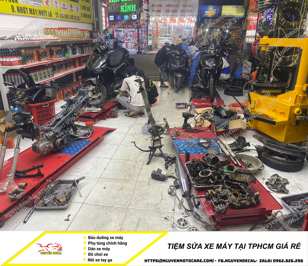 Tiệm sửa xe máy chuyên nghiệp tại TpHCM