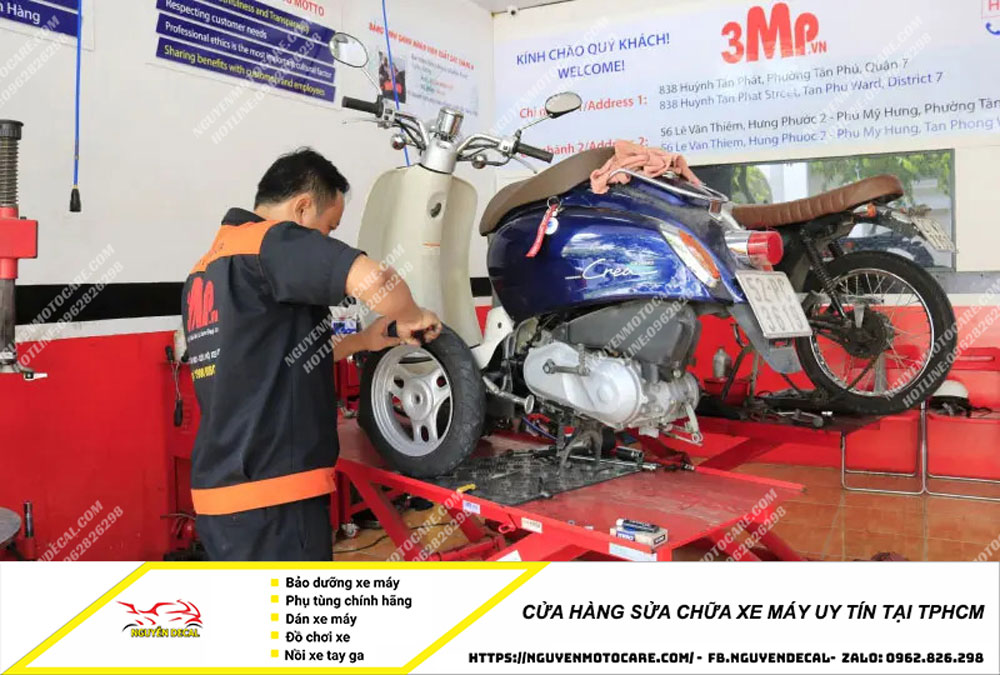 Cửa hàng sửa chữa xe máy tại TpHCM