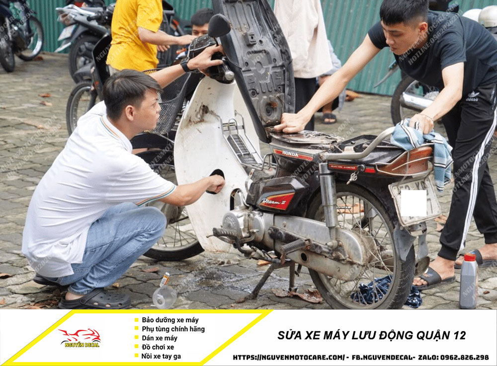 Sửa xe máy lưu động quận 12