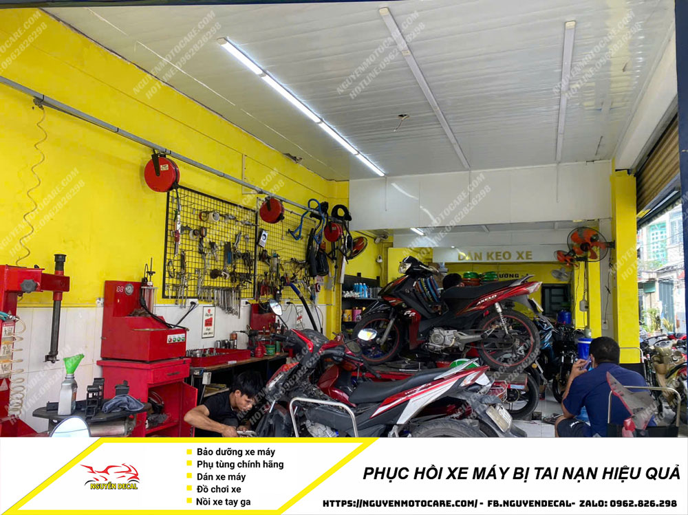 Phục hồi xe máy bị tai nạn