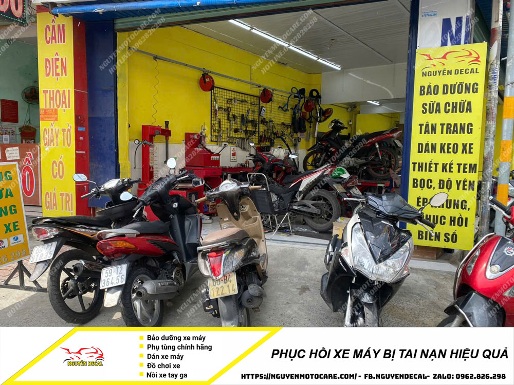 Phục hồi xe máy bị tai nạn