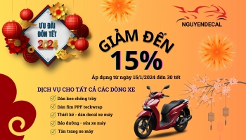 Ưu đãi tân trang, bảo dưỡng xe máy đón tết 2024