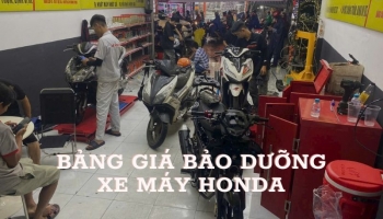 Bảng giá bảo dưỡng xe máy Honda mới nhất tại TPHCM