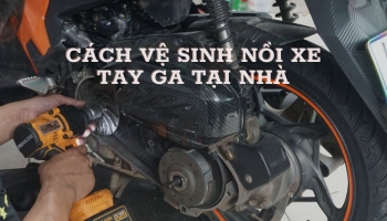 Cách vệ sinh nồi xe tay ga tại nhà