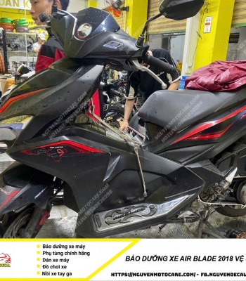 Bảo dưỡng xe Air Blade 2018 vệ sinh nồi, lọc gió