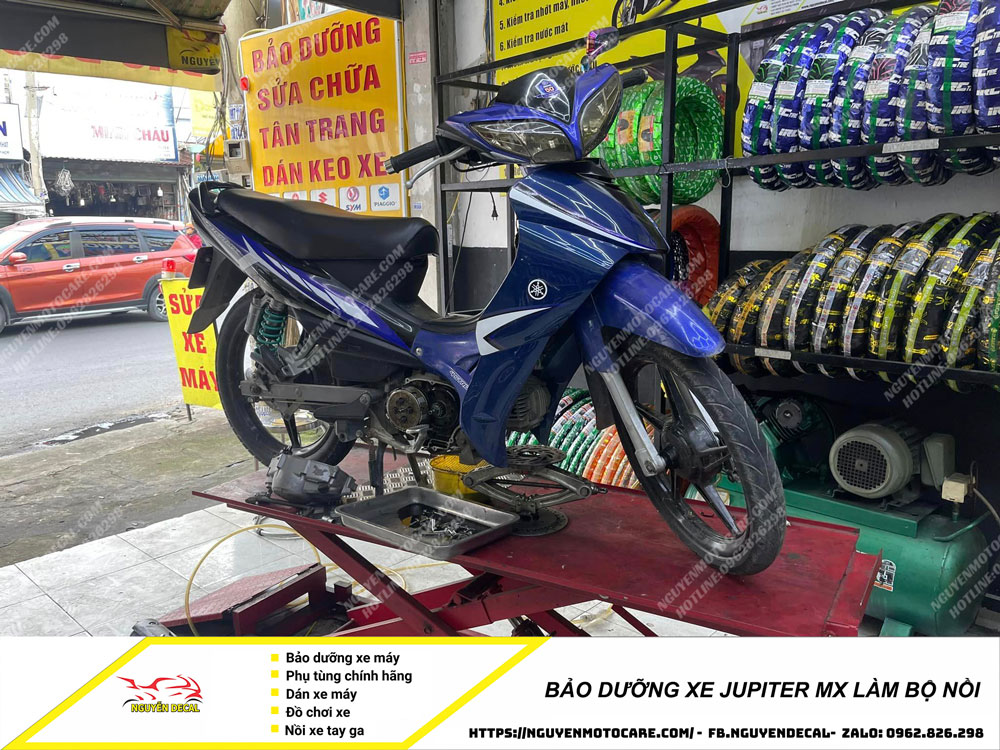 Bảo dưỡng xe Jupiter MX làm bộ nồi