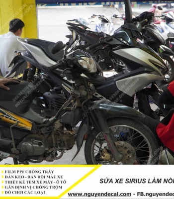 Sửa xe Sirius làm nồi vệ sinh full xe